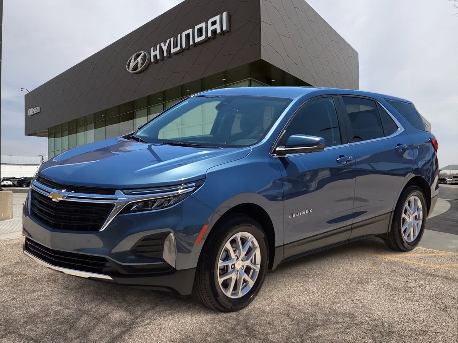 2024 Chevrolet Equinox LT in Lakeshore Blue Metallic — front three-quarter view