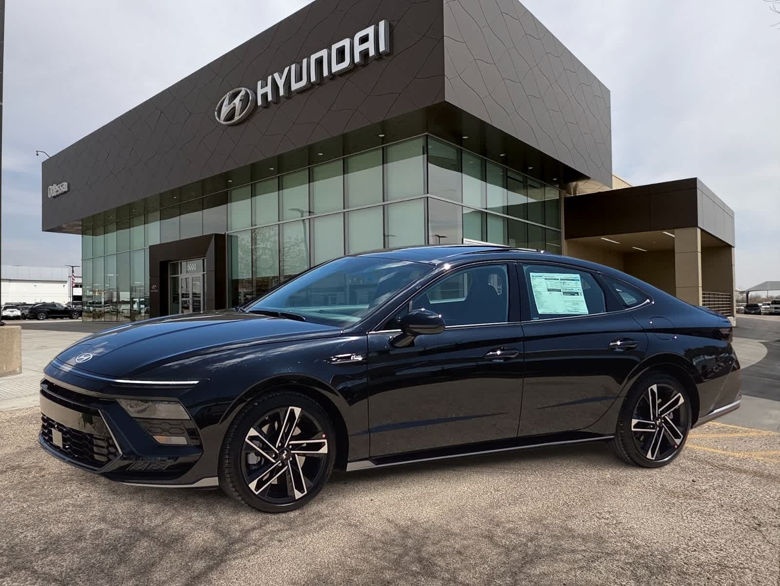 2026 Hyundai SONATA N Line in Abyss Black — front three-quarter view